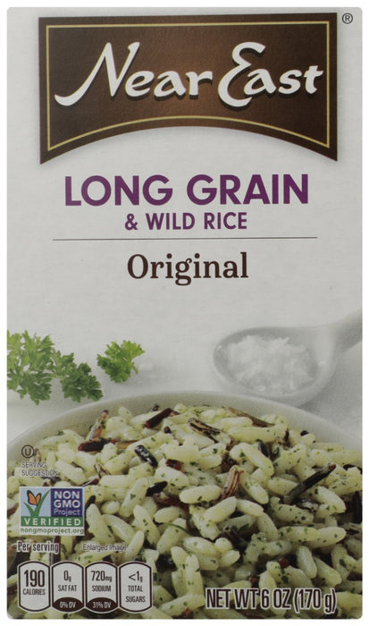 This classic combination of wild and long grain rice, blended with onions, garlic and spices is the perfect complement to special meals, holidays and family gatherings.Near East Long Grain &amp; Wild Rice Mix is Kosher Certified *OU*.