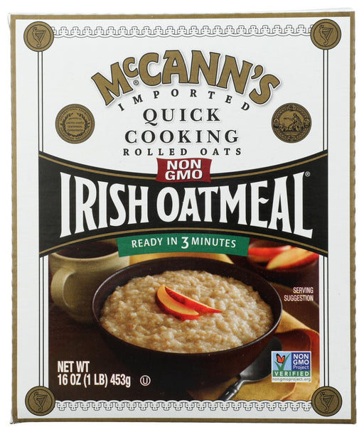 Discover the endless possibilities of McCann's Irish Oatmeal with our Quick Cooking Rolled Oats. In order to reduce the preparation time, these oats are steamed and rolled so that you can enjoy a hearty bowl of wholegrain oatmeal in only 3 minutes.