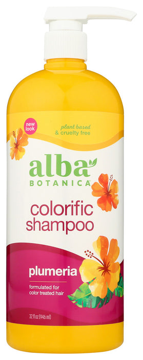 ALBA BOTANICA: Shampoo Colorific Plumeria, 32 oz