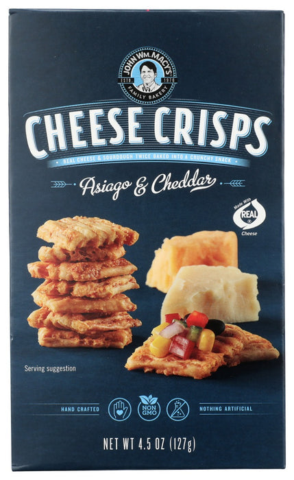 MACYS: Cheese Crisp Asiago Cheddar, 4.5 oz