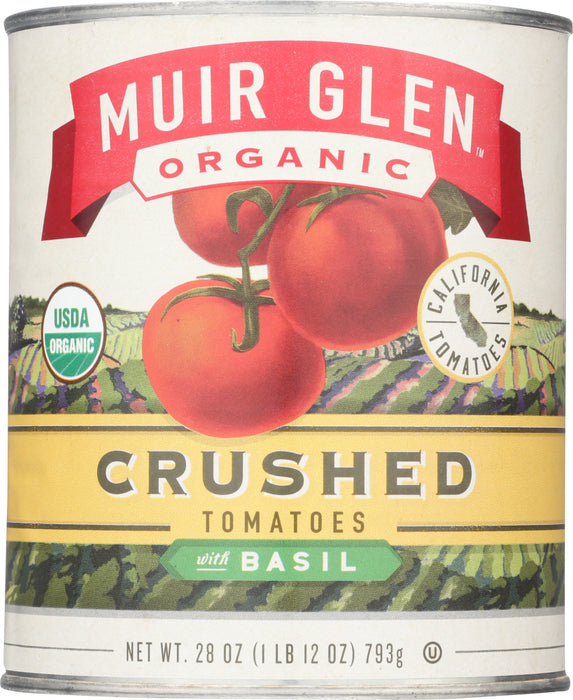 MUIR GLEN: Organic Crushed Tomatoes With Basil, 28 oz
