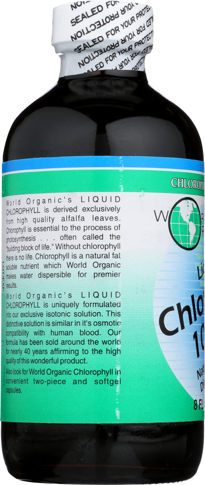 WORLD ORGANIC: Liquid Chlorophyll 100mg, 8 oz