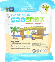 SEA SNAX: Seaweed Snack Classic Olive Oil Organic Pack of 4, 2.16 oz