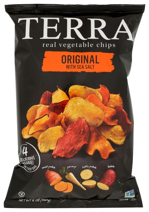 


TERRA chips aren't just chips. They're the only chef-made chips created by slicing, seasoning, and crisping already tasty vegetables into an even tastier snack.


