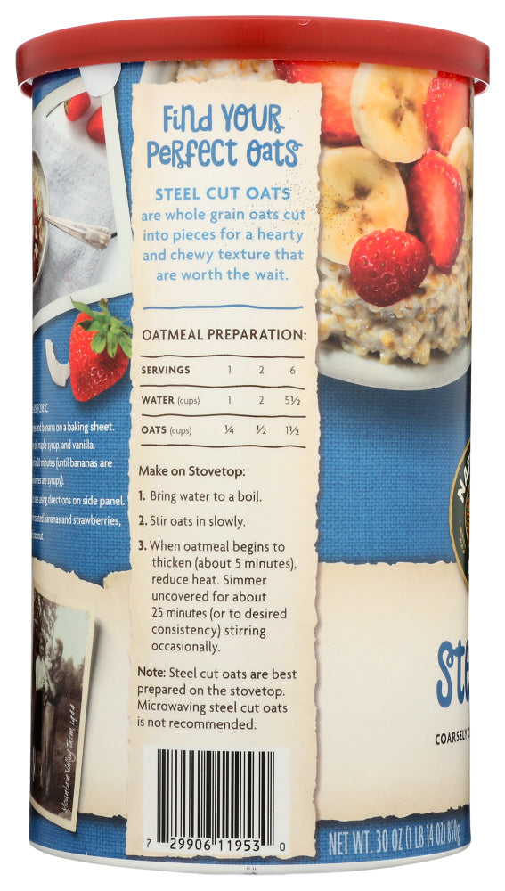 COUNTRY CHOICE: Organic Oven Toasted Oats Steel Cut, 30 oz