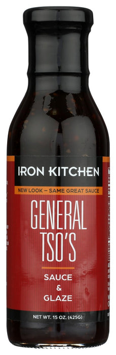Iron Chef General Tso's Sauce &amp; Glaze is delicately balanced sauce with a combination of sweet, spicy and tangy flavors. Iron Chef General Tso's sauce is ideal for stir frying, dipping, noodle dishes or as a glaze for grilling. Iron Chef General Tso's is made with all natural ingeredients and certified kosher (kof-K Parve). Made in the USA.