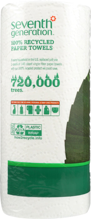 SEVENTH GENERATION: 100% Recycled Paper Towels 2 Rolls, 1 ea