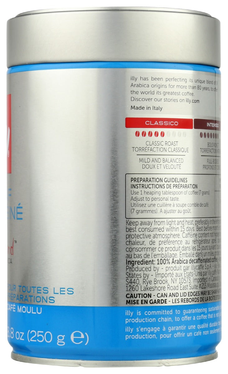 ILLYCAFFE: Ground Espresso Decaffeinated Coffee, 8.8 oz
