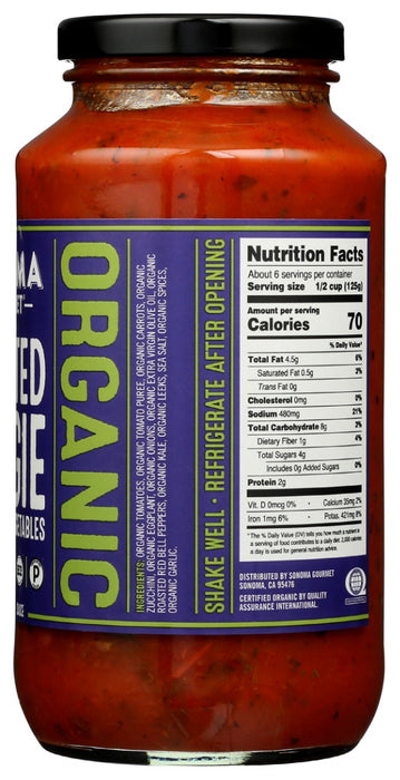 SONOMA GOURMET: Sauce Pasta Roasted Veggies, 25 oz