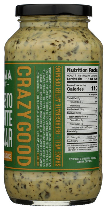 SONOMA GOURMET: Sauce Pasta Kale Pesto White Cheddar, 25 OZ