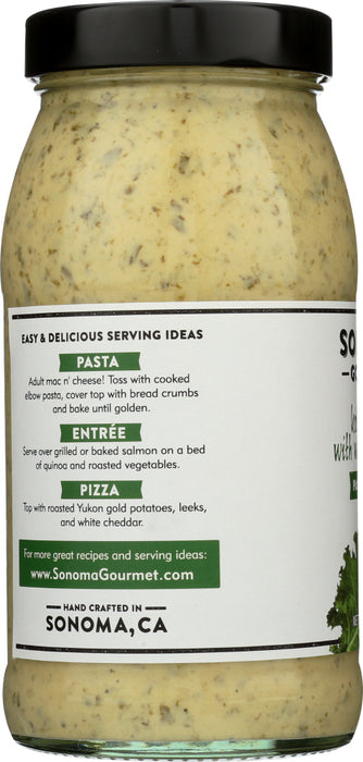 SONOMA GOURMET: Sauce Pasta Kale Pesto White Cheddar, 25 OZ
