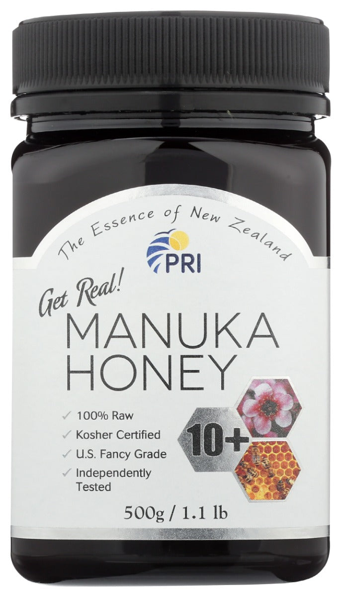 This Manuka Honey is the real deal! It is sourced, independently tested and packed by family owned beekeepers. They harvest Real Manuka in New Zealand from the Manuka Tree. This honey retains all its natural raw properties.
Our grading system ensure our 10+ has an MGO (Methylglyoxal) content 100+ mg/kg.