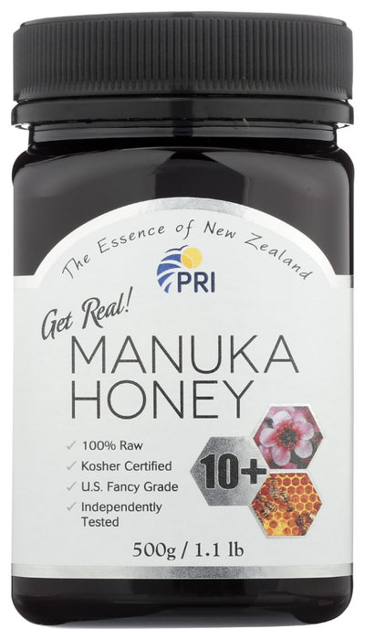 This Manuka Honey is the real deal! It is sourced, independently tested and packed by family owned beekeepers. They harvest Real Manuka in New Zealand from the Manuka Tree. This honey retains all its natural raw properties.
Our grading system ensure our 10+ has an MGO (Methylglyoxal) content 100+ mg/kg.