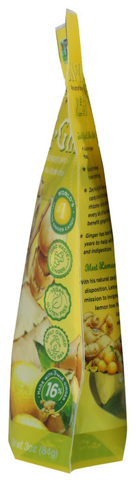 THE GINGER PEOPLE: Gin Gins Lemon Ginger Chews, 3 oz