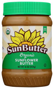 Looking for pure goodness in an organic peanut butter replacement? SunButter Organic is made from roasted sunflower seeds and contains no hydrogenated oil or added sugars and salts.
Because SunButter Organic is an all natural sunflower spread, separation may occur. Be sure to stir thoroughly.