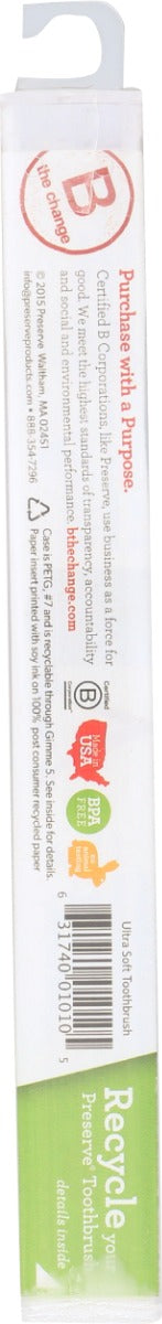 PRESERVE: Ultra Soft Bristle Toothbrush, 1 Ea