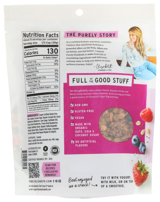 PURELY ELIZABETH: Grnla Ancnt Grn Brry Crs, 8 OZ