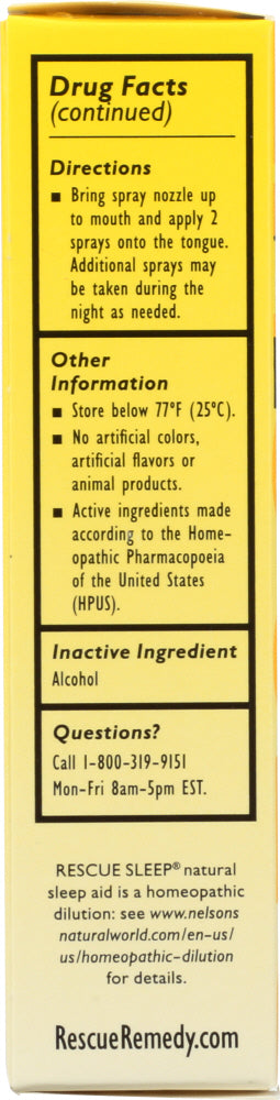 BACH: Original Flower Remedies Rescue Remedy Sleep Spray, 0.7 oz