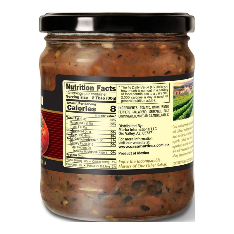 CASA MARTINEZ: Quemada Fire Roasted Salsa, 16 oz