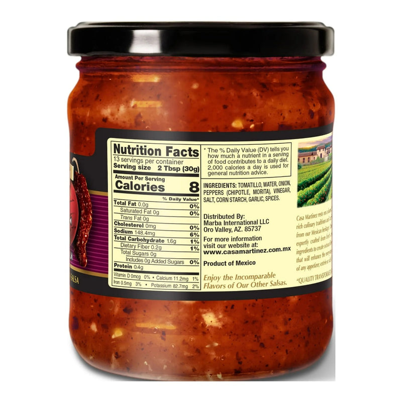 CASA MARTINEZ: Chipotle Fire Roasted Salsa, 16 oz