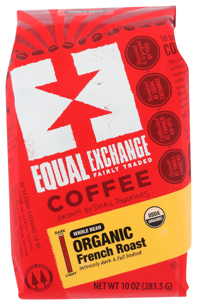 EQUAL EXCHANGE: Coffee Whole Bean French Roast Organic, 10 oz - No Brand For Less