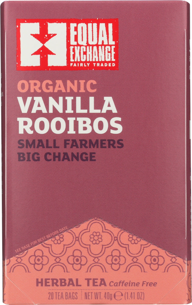 EQUAL EXCHANGE: Tea Vanilla Rooibos Org, 20 bg - No Brand For Less