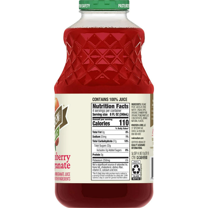 R.W. KNUDSEN: Organic Cranberry Pomegranate Juice, 32 fo