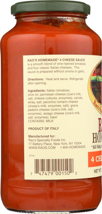 RAO'S HOMEMADE: 4 Cheese Sauce, 24 oz