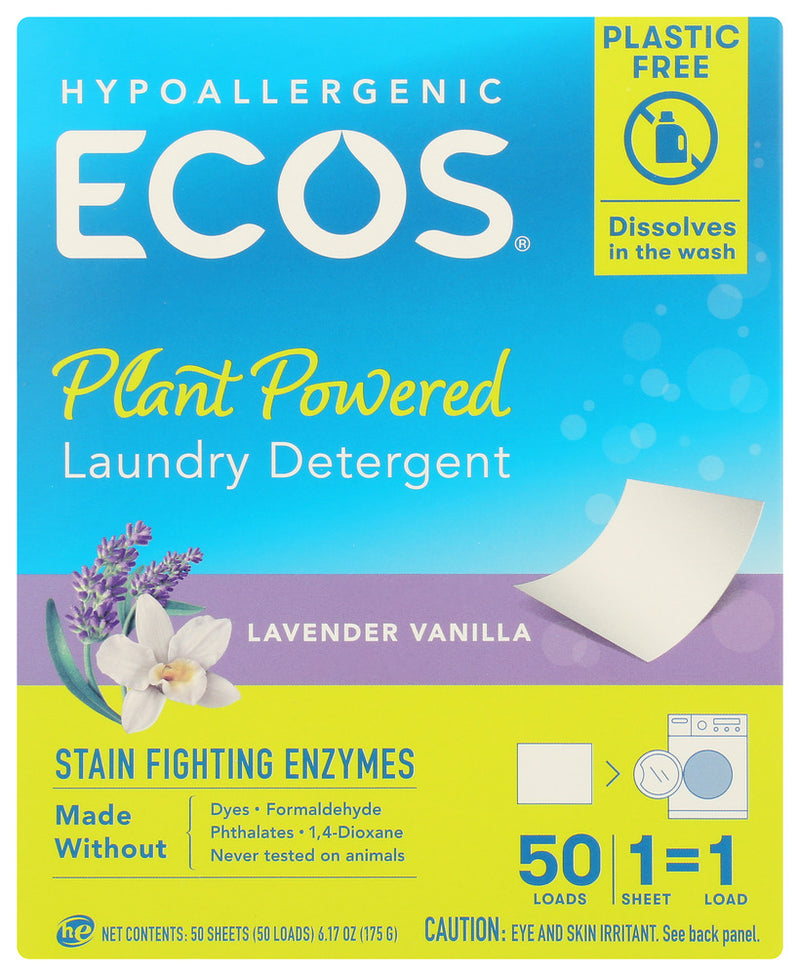 ECOS: Next Liquidless Laundry Detergent Lavender Vanilla, 50 ea - No Brand For Less