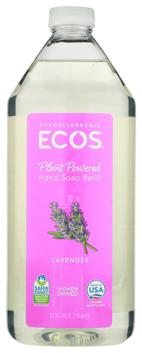 Blended with essential oils, our soothing Hand Soap Lavender cleans and softens your hands with non-drying, plant-derived cleaning agents. As fresh as a hand-picked bouquet, our lavender scent brings comfort into any home. Has a built-in, easy-to-use dispenser for your convenience. Hypoallergenic.