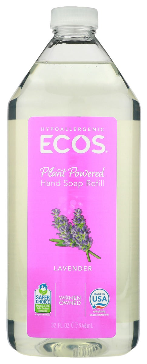 Blended with essential oils, our soothing Hand Soap Lavender cleans and softens your hands with non-drying, plant-derived cleaning agents. As fresh as a hand-picked bouquet, our lavender scent brings comfort into any home. Has a built-in, easy-to-use dispenser for your convenience. Hypoallergenic.