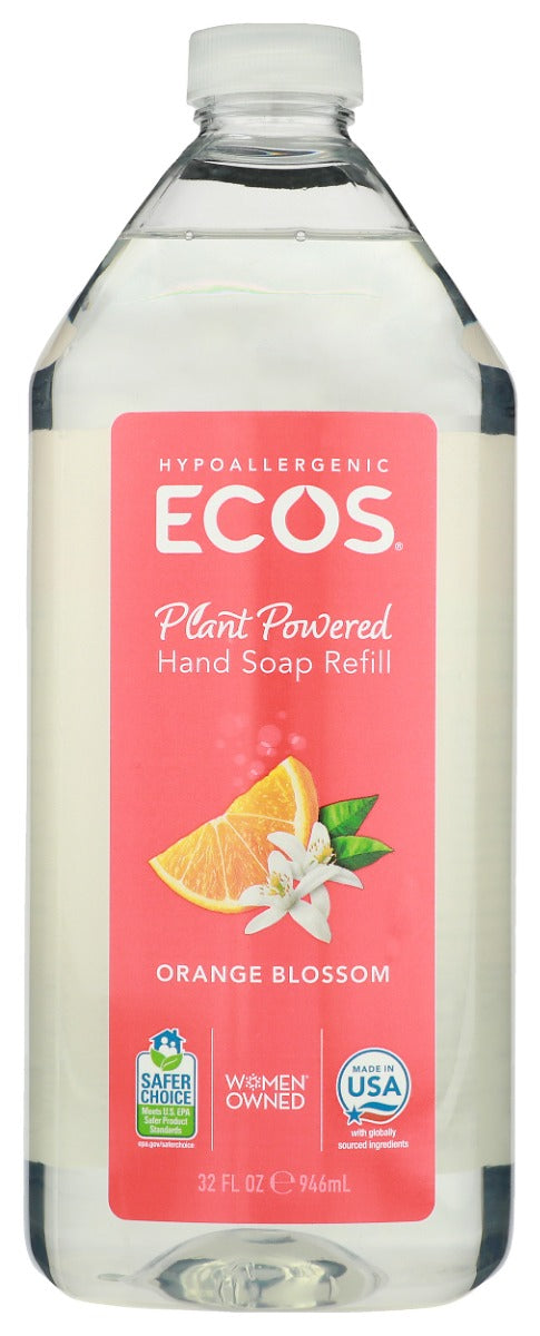 Blended with nourishing vitamin E and antioxidants, ECOS Hypoallergenic Hand Soap cleanses and softens your hands with non-drying, plant-derived goodness. As you wash, hints of orange blossom will fill the room with a delicate, freshly peeled aroma. Plus, the sustainable, refill size saves packaging and helps you save money! Keep all your hand soap dispensers full of delightfully scented, plant-derived goodness.