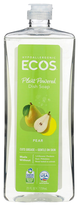 EARTH FRIENDLY: Ecos Dishmate Dish Liquid Pear, 25 oz