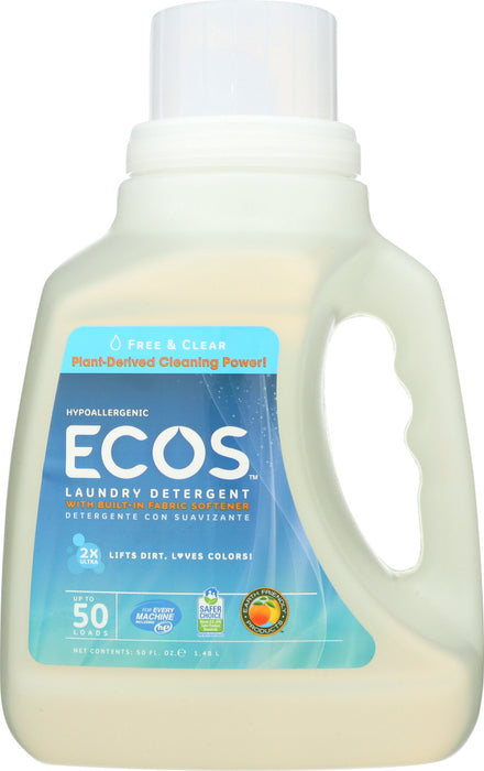 EARTH FRIENDLY: Free and Clear Laundry Detergent, 50 oz
