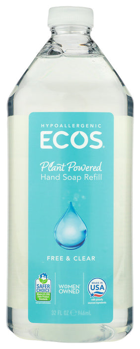 EARTH FRIENDLY: Hand Soap Free and Clear Refill, 32 oz