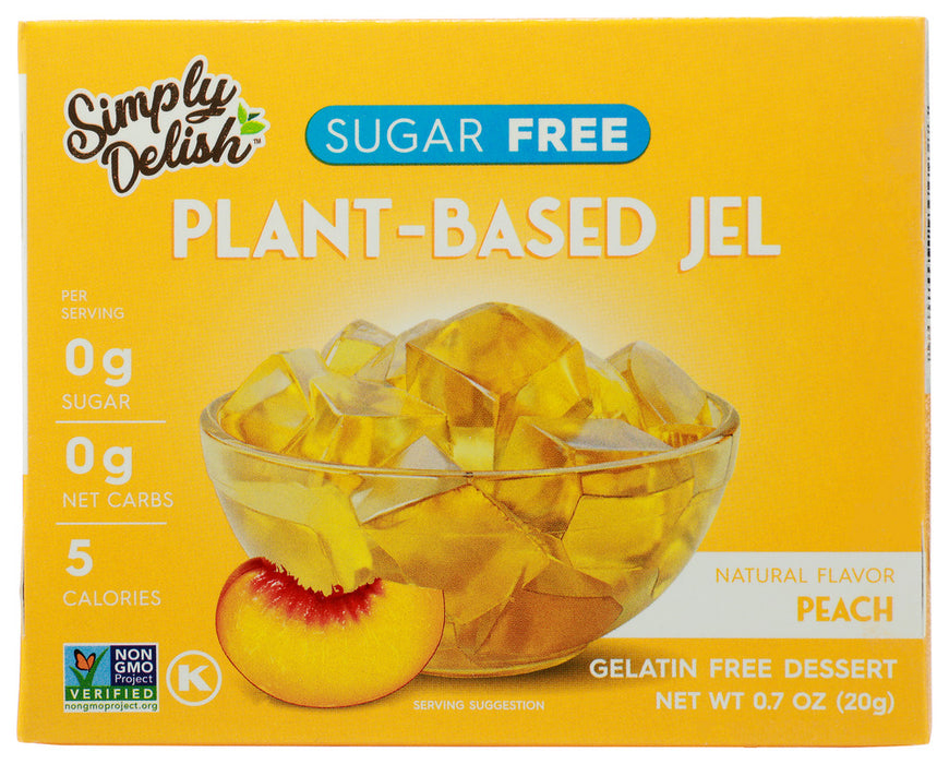 SIMPLY DELISH: Jel Dessert Peach, 0.7 oz