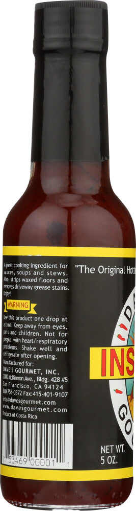 DAVE'S GOURMET: Insanity Hot Sauce, 5 oz