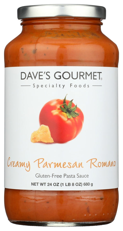 Mouth-watering aged Romano and Parmesan cheeses, juicy ripe California tomatoes, premium California garlic, extra virgin olive oil and fresh herbs combine to create a rich and creamy hearty sauce that is bursting with flavor.