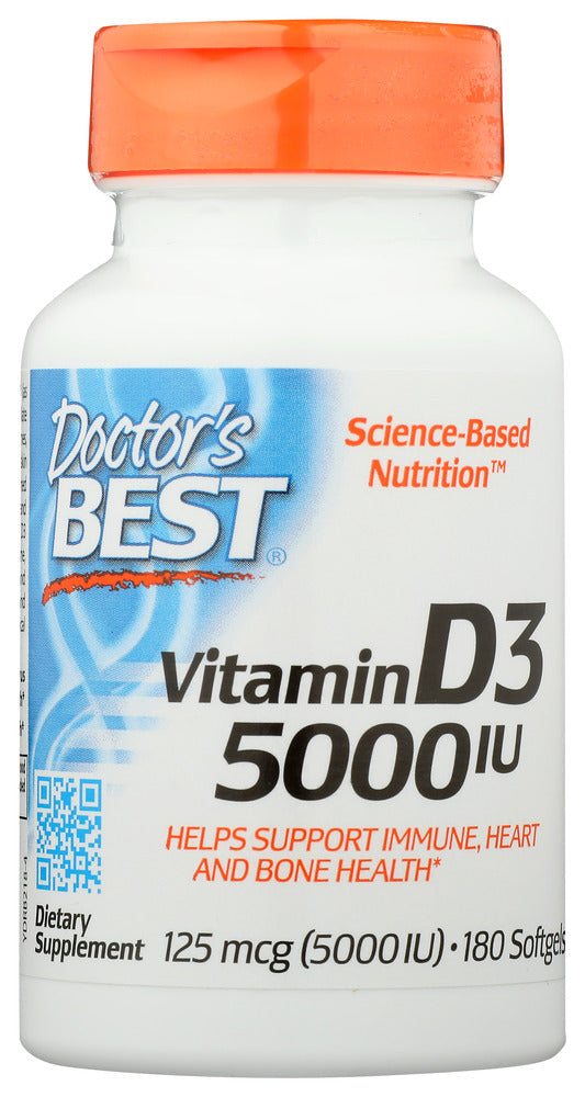 DOCTORS BEST: Vitamin D3, 180 SG - No Brand For Less