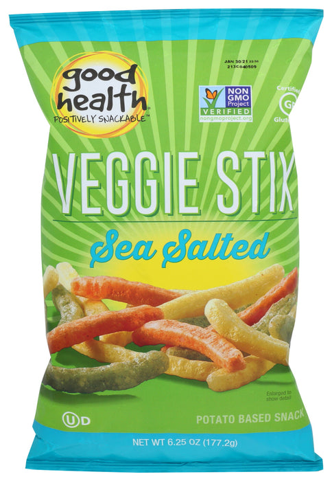 Description
At Good Health&reg;, we believe the secret to a great &ldquo;Lifeitude&trade;,&rdquo; aka loving life to the fullest, is feeling good. That's why we pack our Veggie Stix with Extra Goodness!&trade; like nutrients (vitamins!) from tomatoes, spinach, beets, broccoli and carrots to deliver a truly delicious snack so you can&hellip;
Enjoy Being Good!&trade;