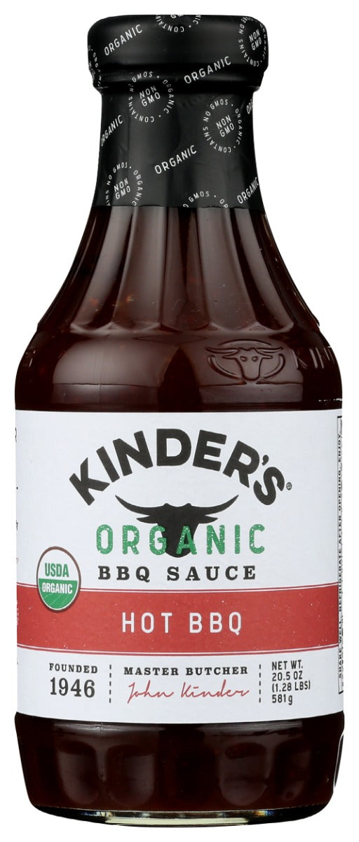 KINDERS: Organic Hot BBQ Sauce, 20.5 oz