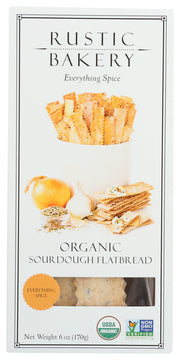 RUSTIC BAKERY: Everything Spice Organic Sourdough Flatbread, 6 oz