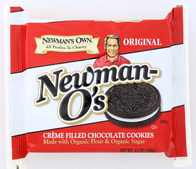 NEWMAN'S OWN ORGANIC: Newman O's Original Cookies Chocolate with Vanilla Creme, 13 oz