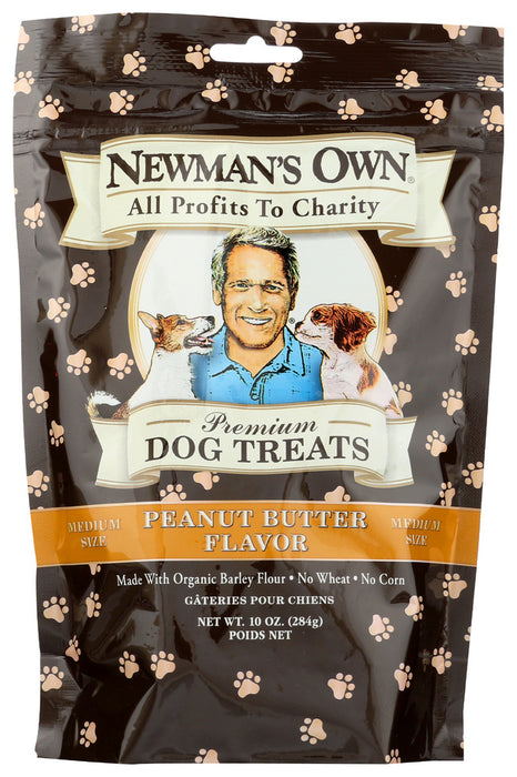 NEWMAN'S OWN: Premium Dog Treats Medium Peanut Butter, 10 oz