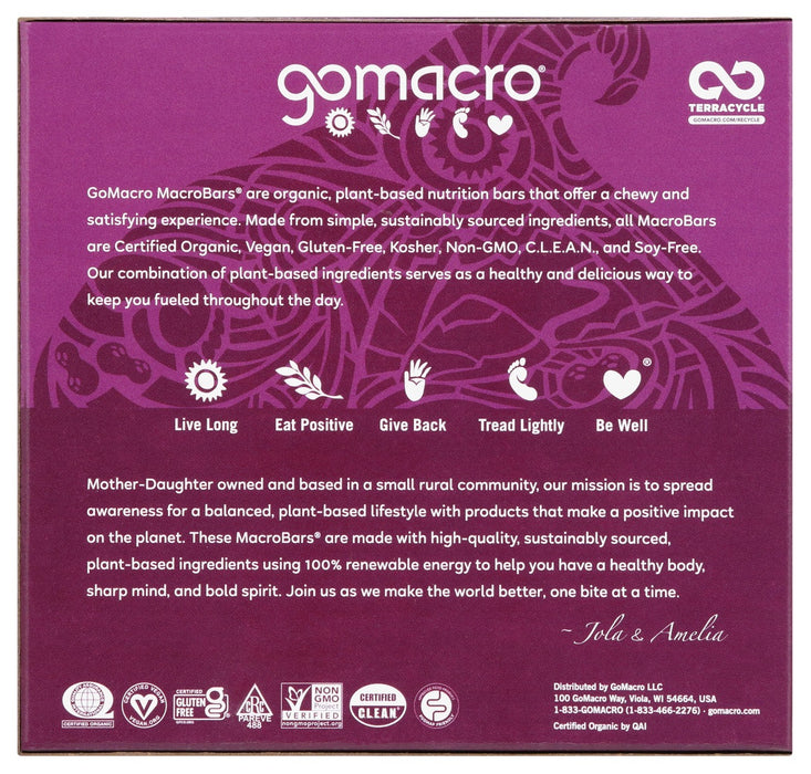 GOMACRO: Bar Pb Chc Chp 4Ct Org, 9.6 OZ