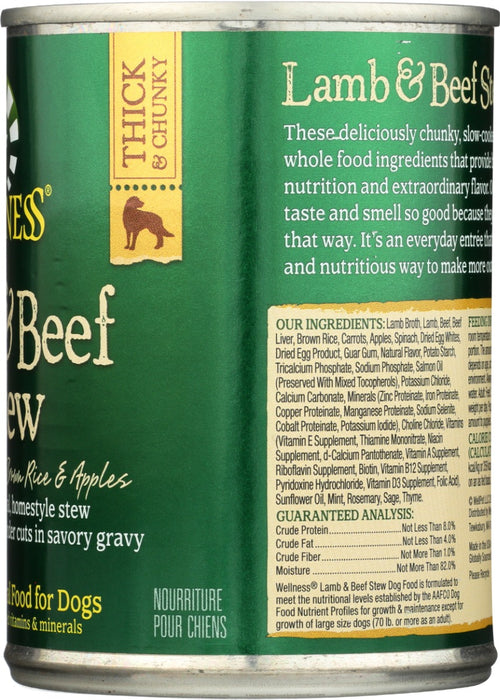WELLNESS: Dog Food Wet Lamb Beef Stew, 12.5 oz