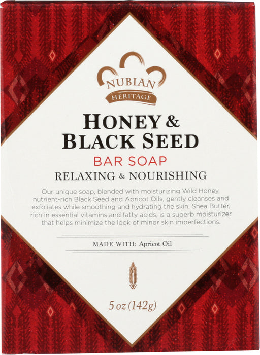 NUBIAN HERITAGE: Honey & Black Seed Soap, 5 oz