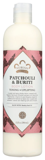 NUBIAN HERITAGE: Lotion Body Patchouli, 13 oz