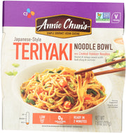 If you're craving something sweet and tangy, you'll be sure to enjoy this combination of vegan teriyaki sauce, pre-cooked hokkien noodles, and individually dried toppings. Try an Annie Chun's Teriyaki Noodle Bowl today! They're great on their own or as a side dish with one of our delicious Asian Recipes.