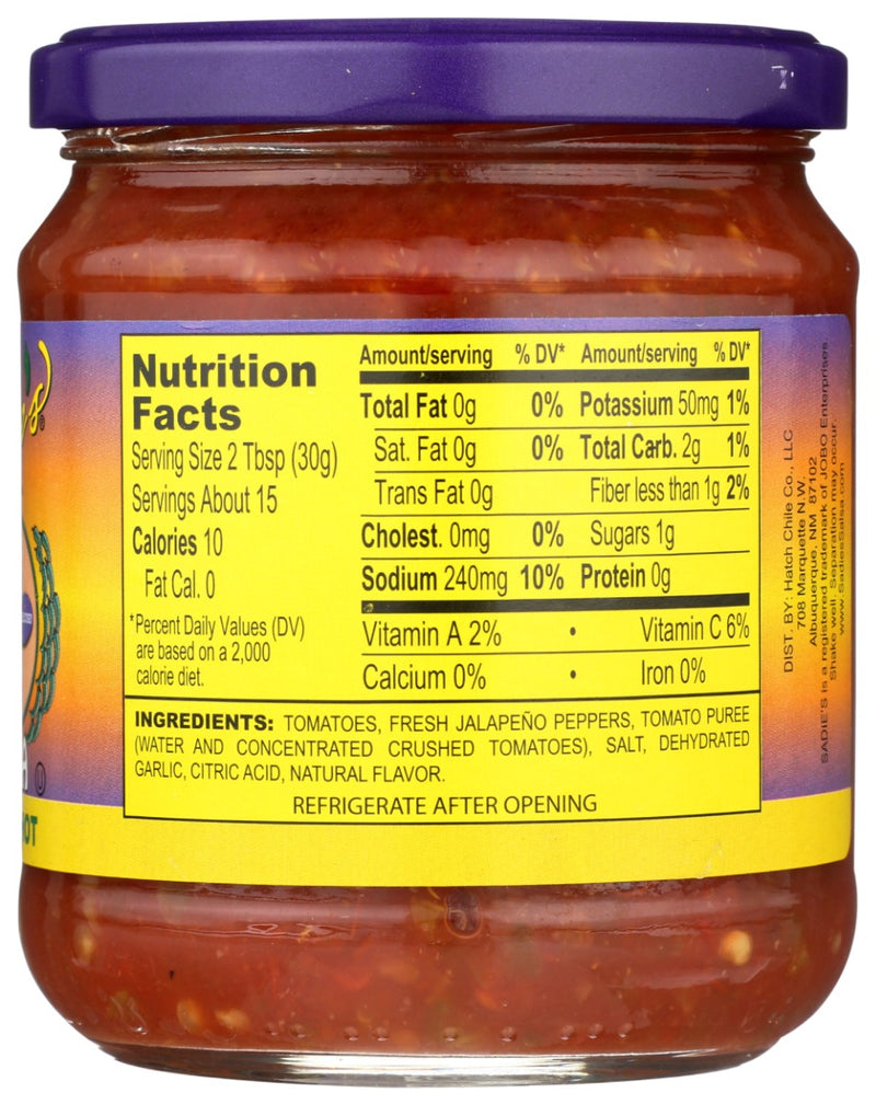 SADIE'S: Not as Hot Salsa, 16 oz